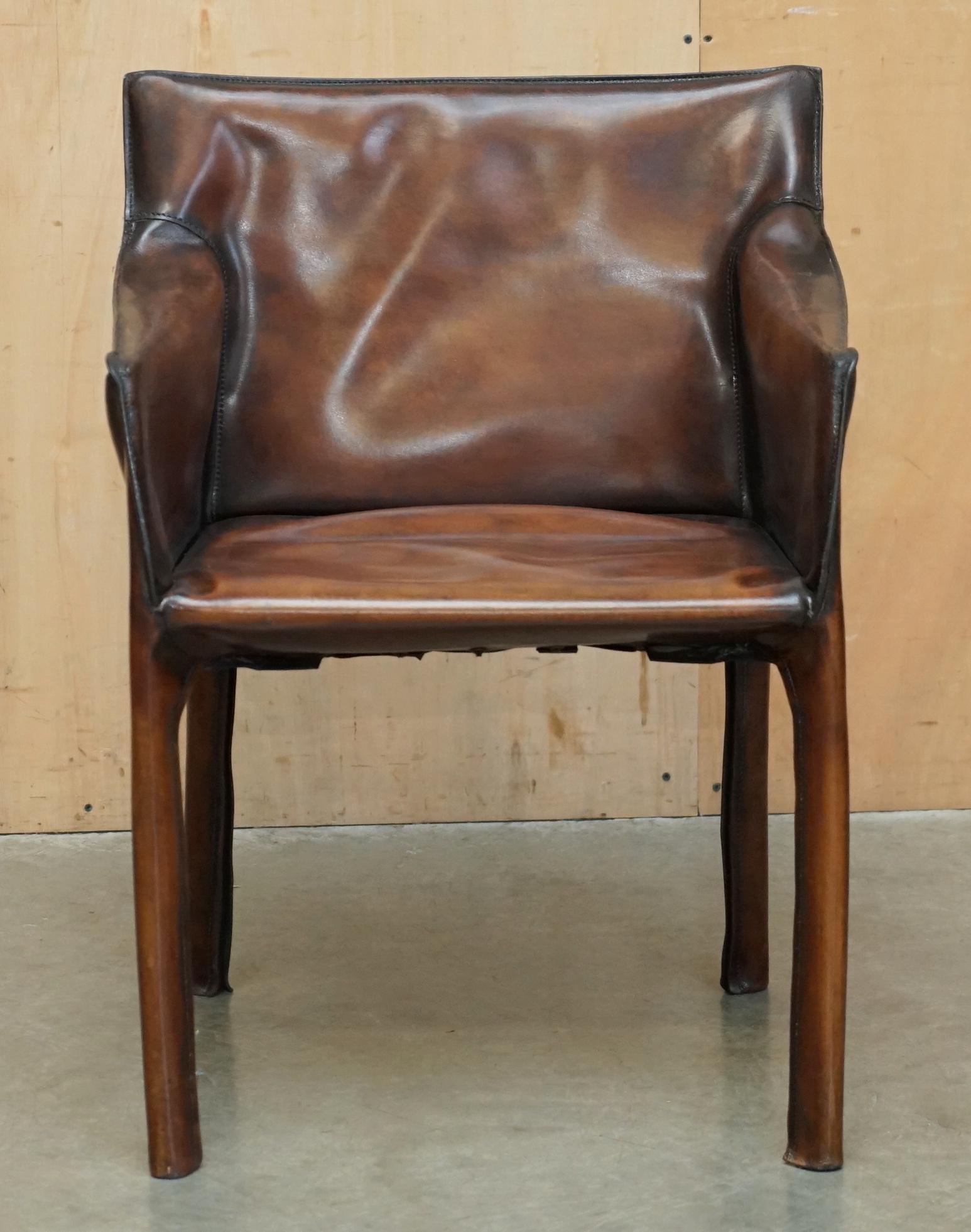 Fait main Quatorze chaises de salle à manger 14 rénovées de MARIO BELLINI pour MATTEO GRASSI CAB 412, 1977 en vente