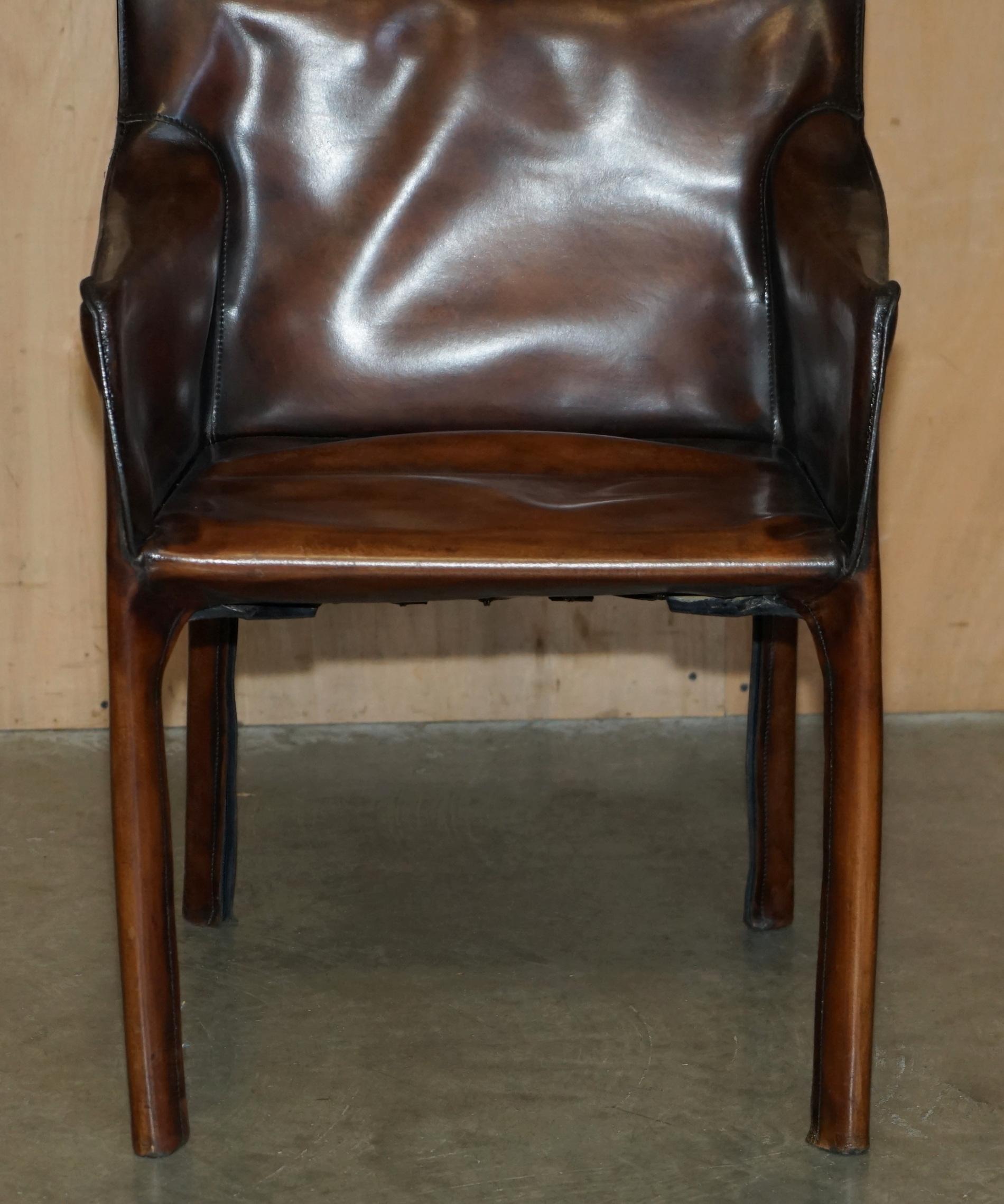 Cuir Quatorze chaises de salle à manger 14 rénovées de MARIO BELLINI pour MATTEO GRASSI CAB 412, 1977 en vente