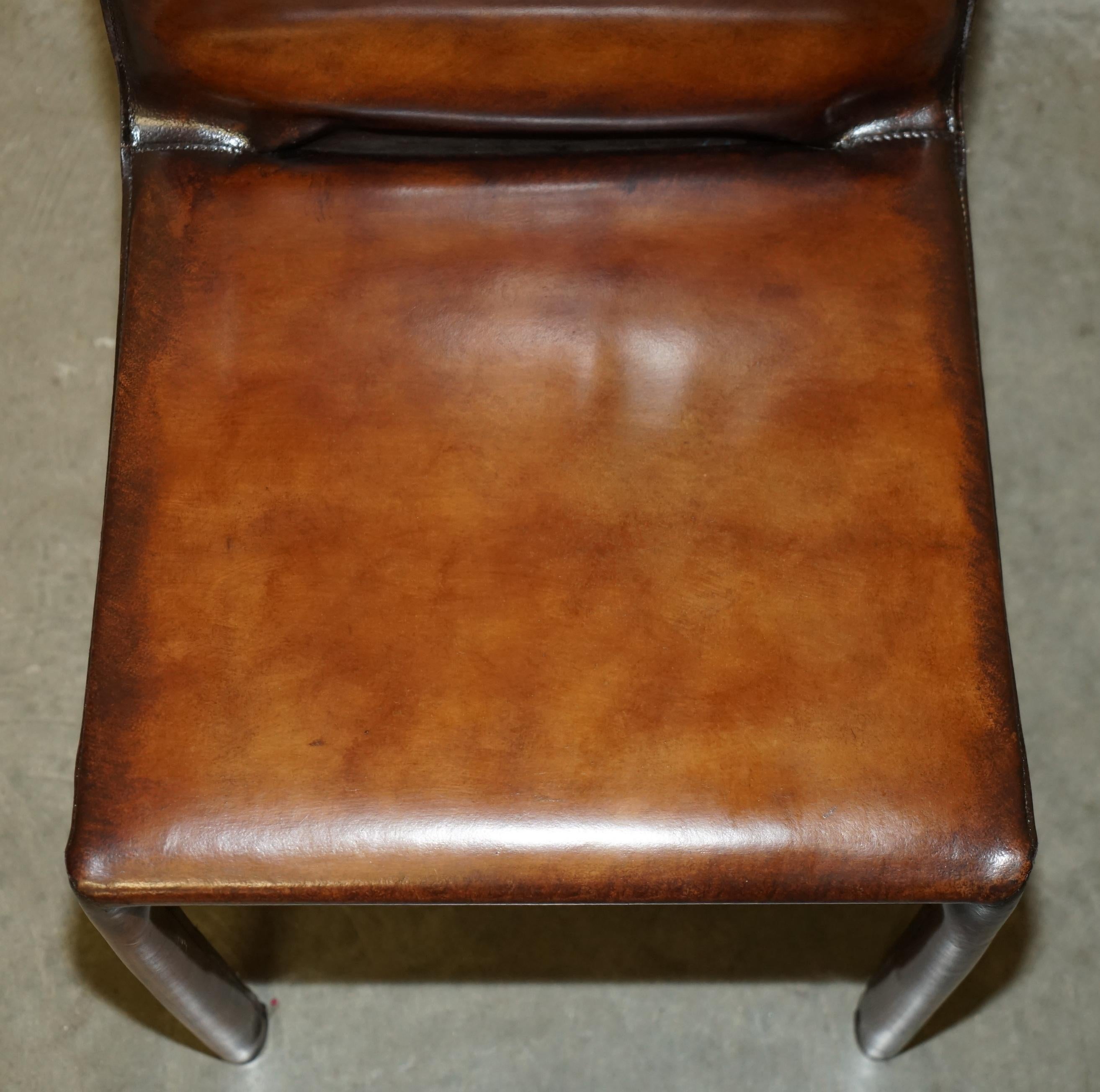 Metal FOURTEEN RESTORED 1977 MARIO BELLINI FOR MATTEO GRASSI CAB 412 DiNING CHAIRS 14 For Sale