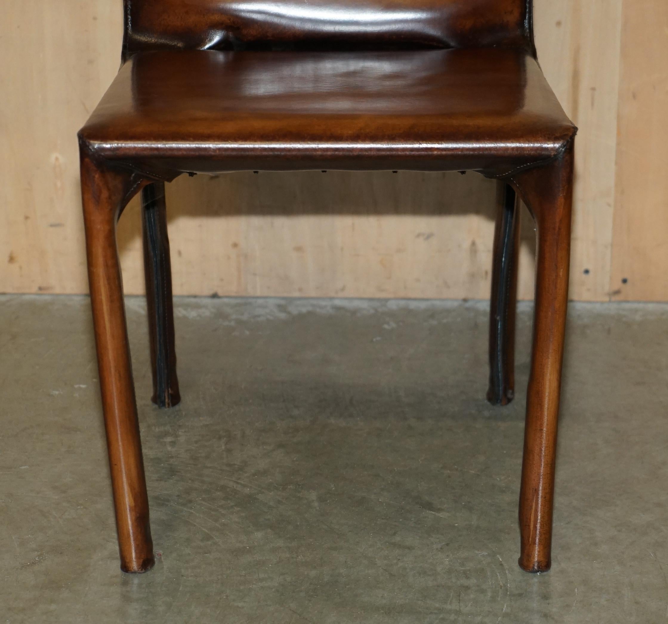 FOURTEEN RESTORED 1977 MARIO BELLINI FOR MATTEO GRASSI CAB 412 DiNING CHAIRS 14 For Sale 1