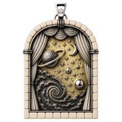 Fourth Day Of Creation Pendant in Sterling Silver, 24K Gold, Diamond- Konforti