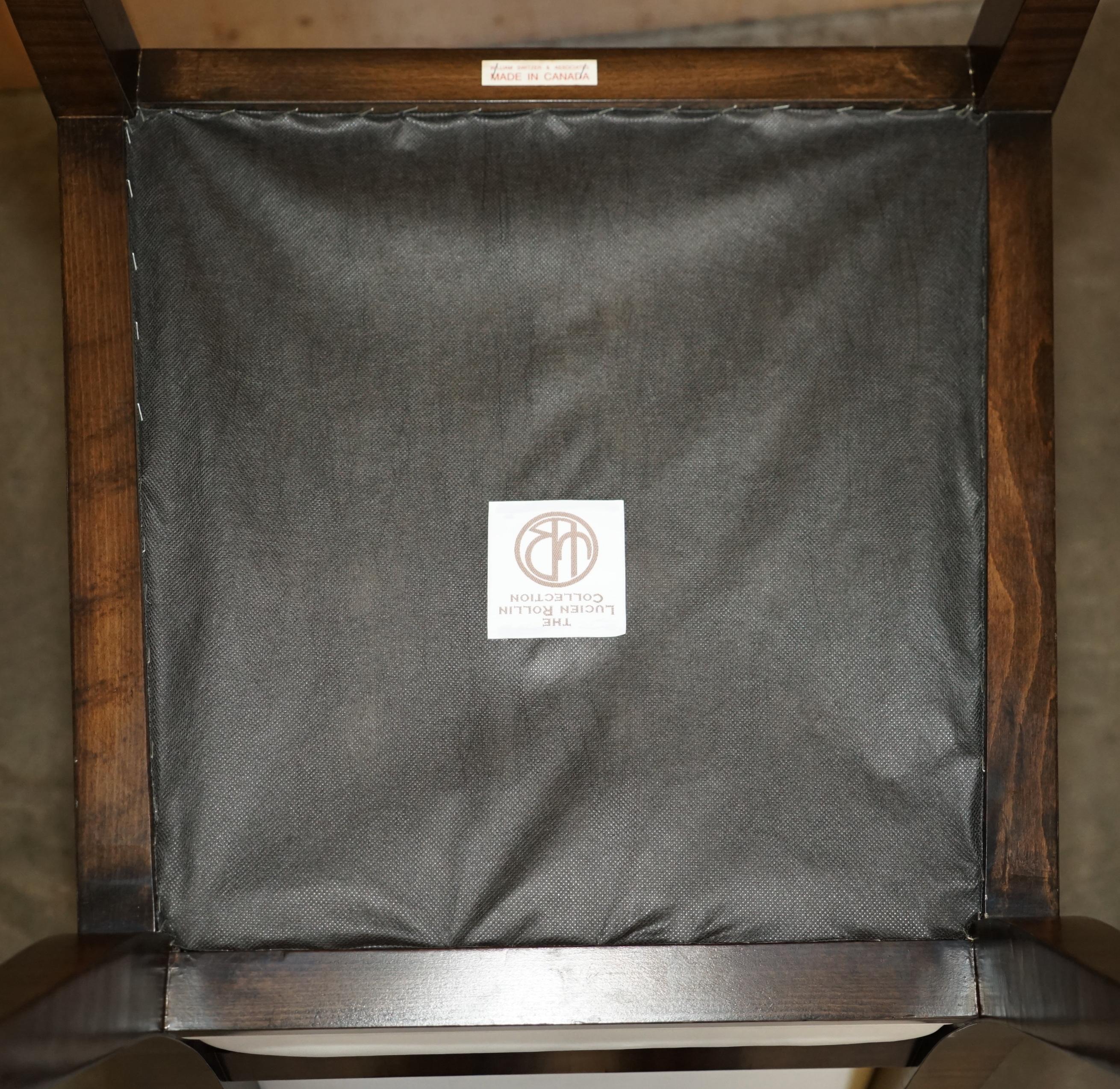 QUATTRO SEDIE AUBUSSON DINING DELLA COLLEZIONE LUCIEN Rolle in SUEDE in vendita 4