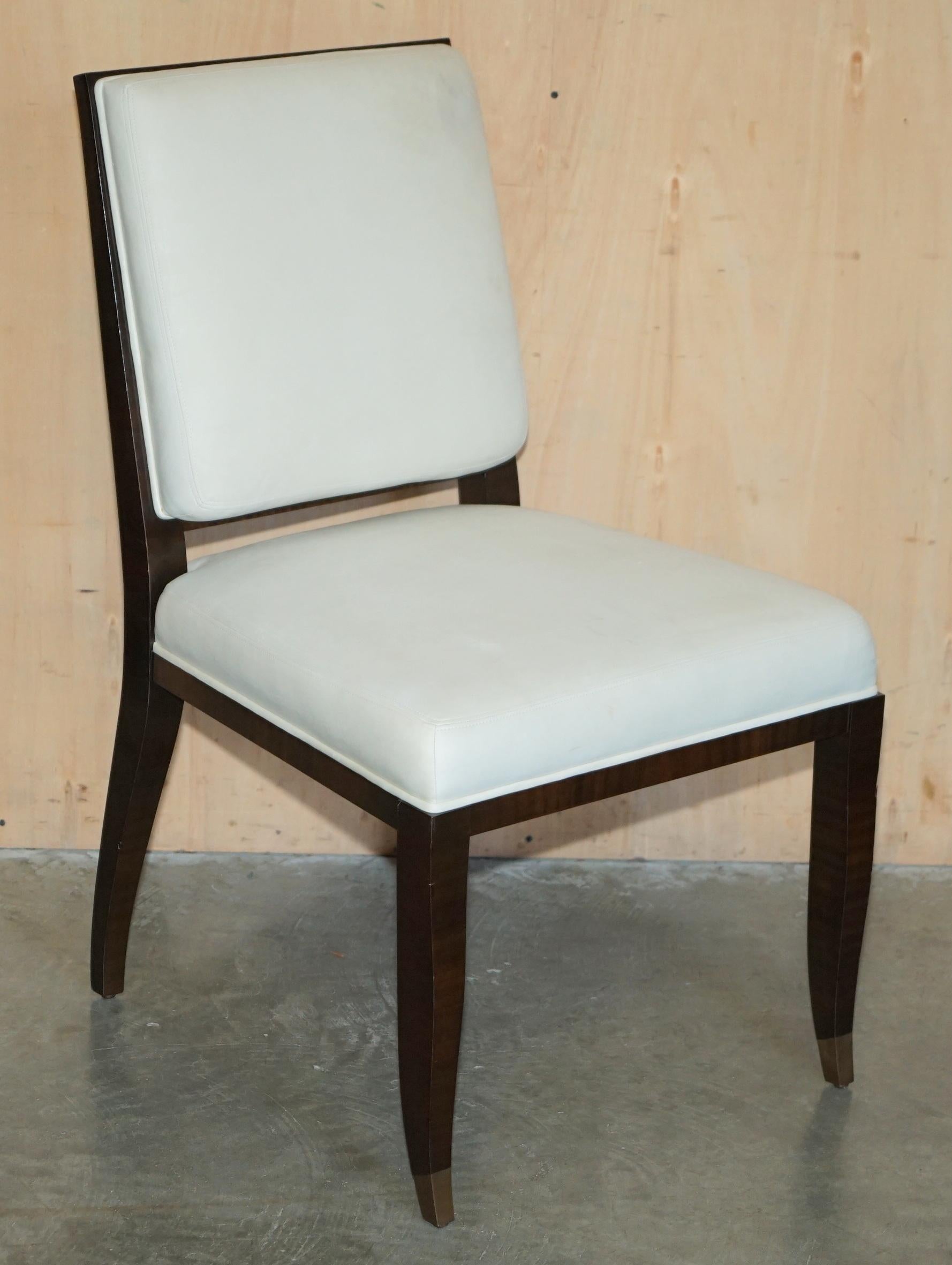 QUATTRO SEDIE AUBUSSON DINING DELLA COLLEZIONE LUCIEN Rolle in SUEDE in vendita 7