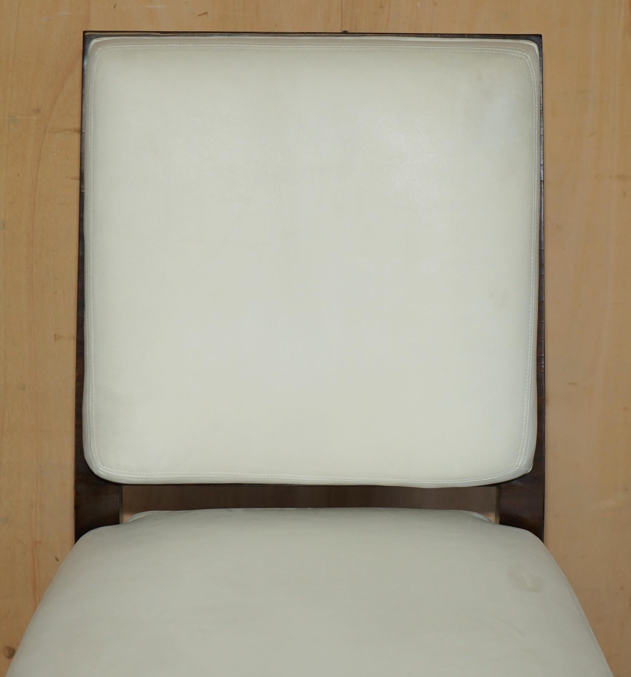 QUATTRO SEDIE AUBUSSON DINING DELLA COLLEZIONE LUCIEN Rolle in SUEDE in vendita 9