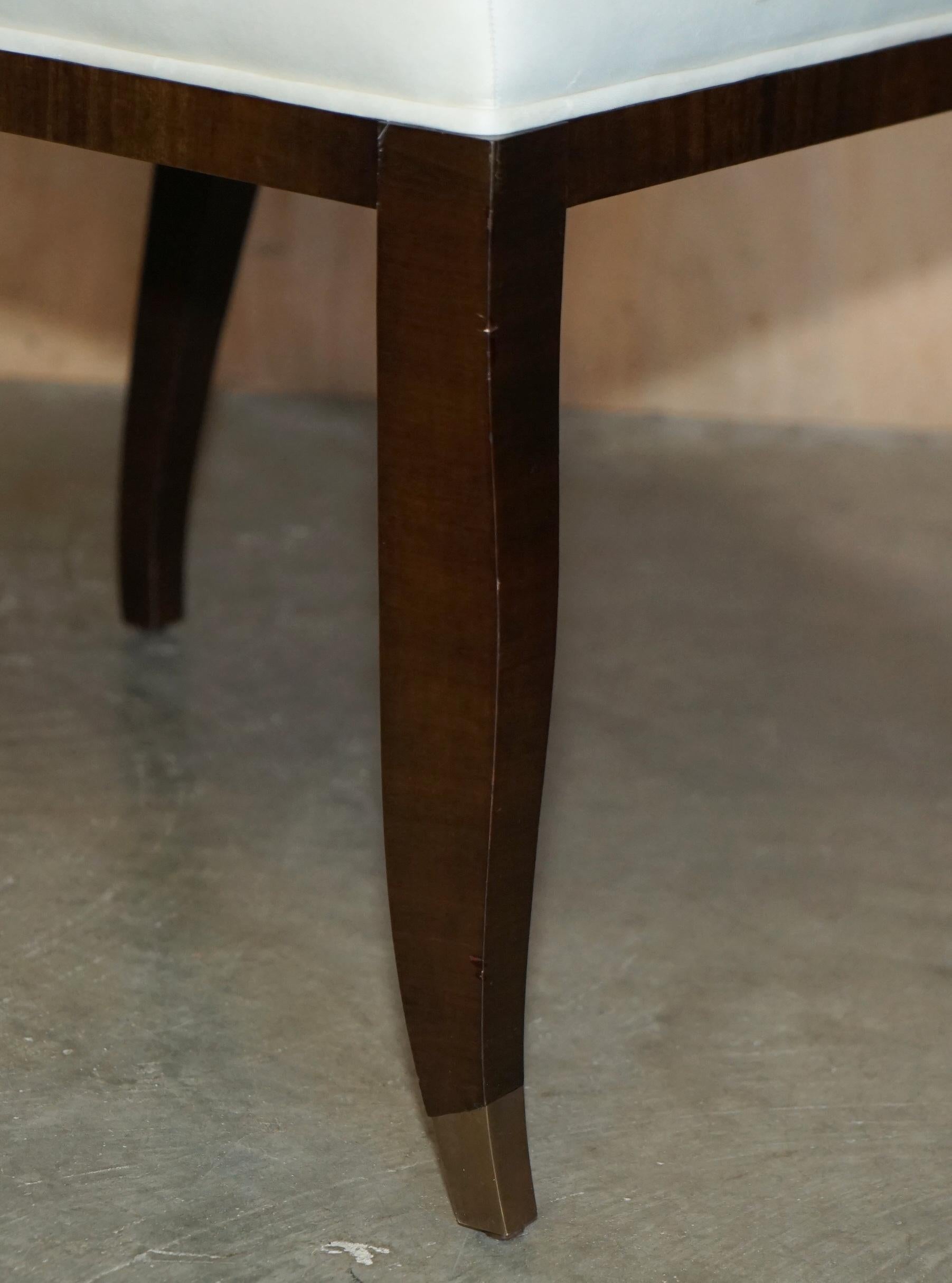 QUATTRO SEDIE AUBUSSON DINING DELLA COLLEZIONE LUCIEN Rolle in SUEDE in vendita 11