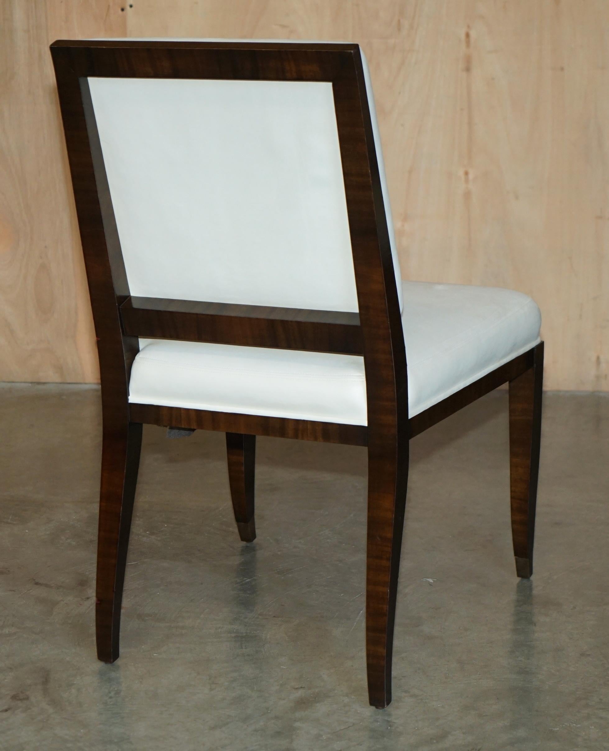 QUATTRO SEDIE AUBUSSON DINING DELLA COLLEZIONE LUCIEN Rolle in SUEDE in vendita 12