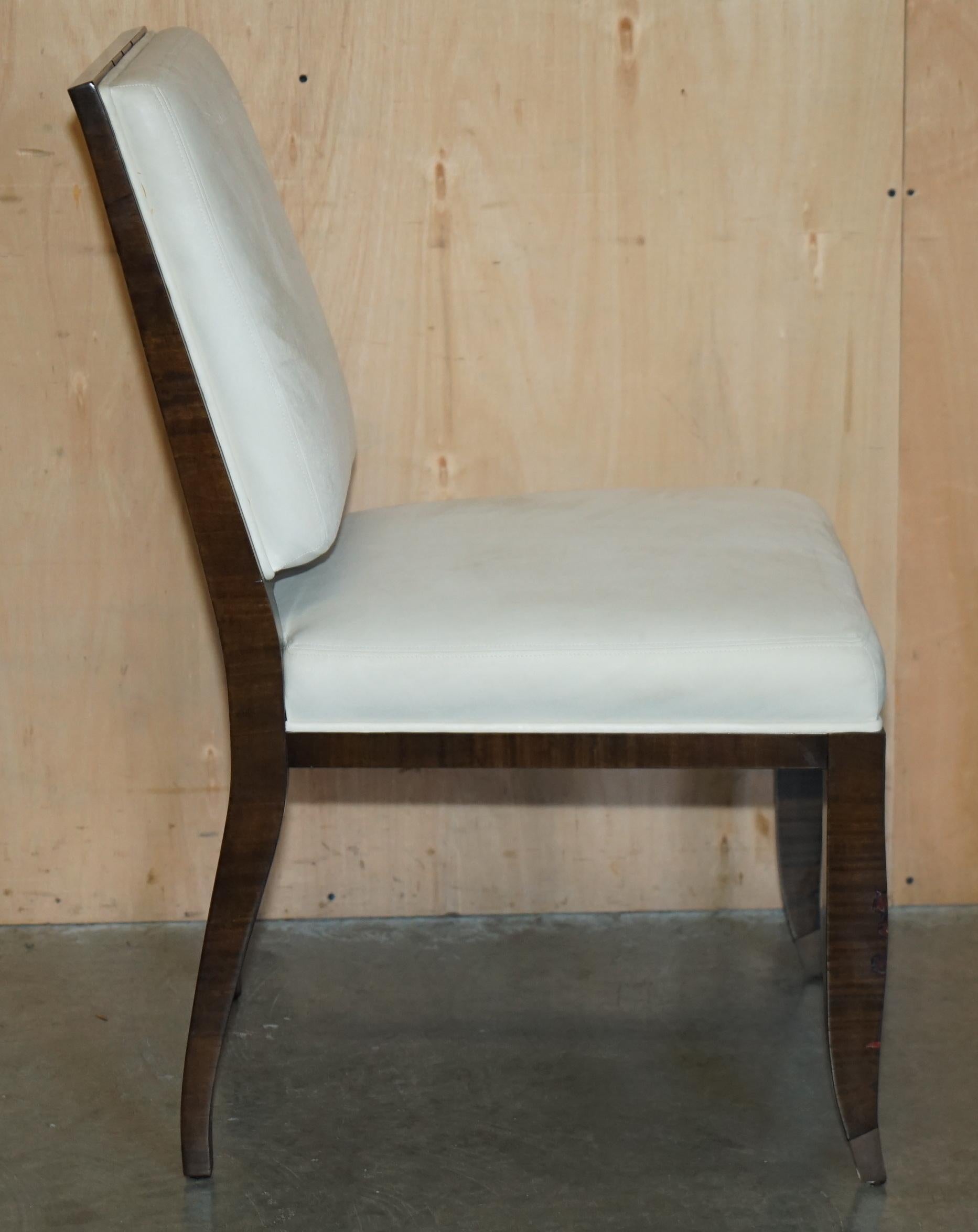 QUATTRO SEDIE AUBUSSON DINING DELLA COLLEZIONE LUCIEN Rolle in SUEDE in vendita 1