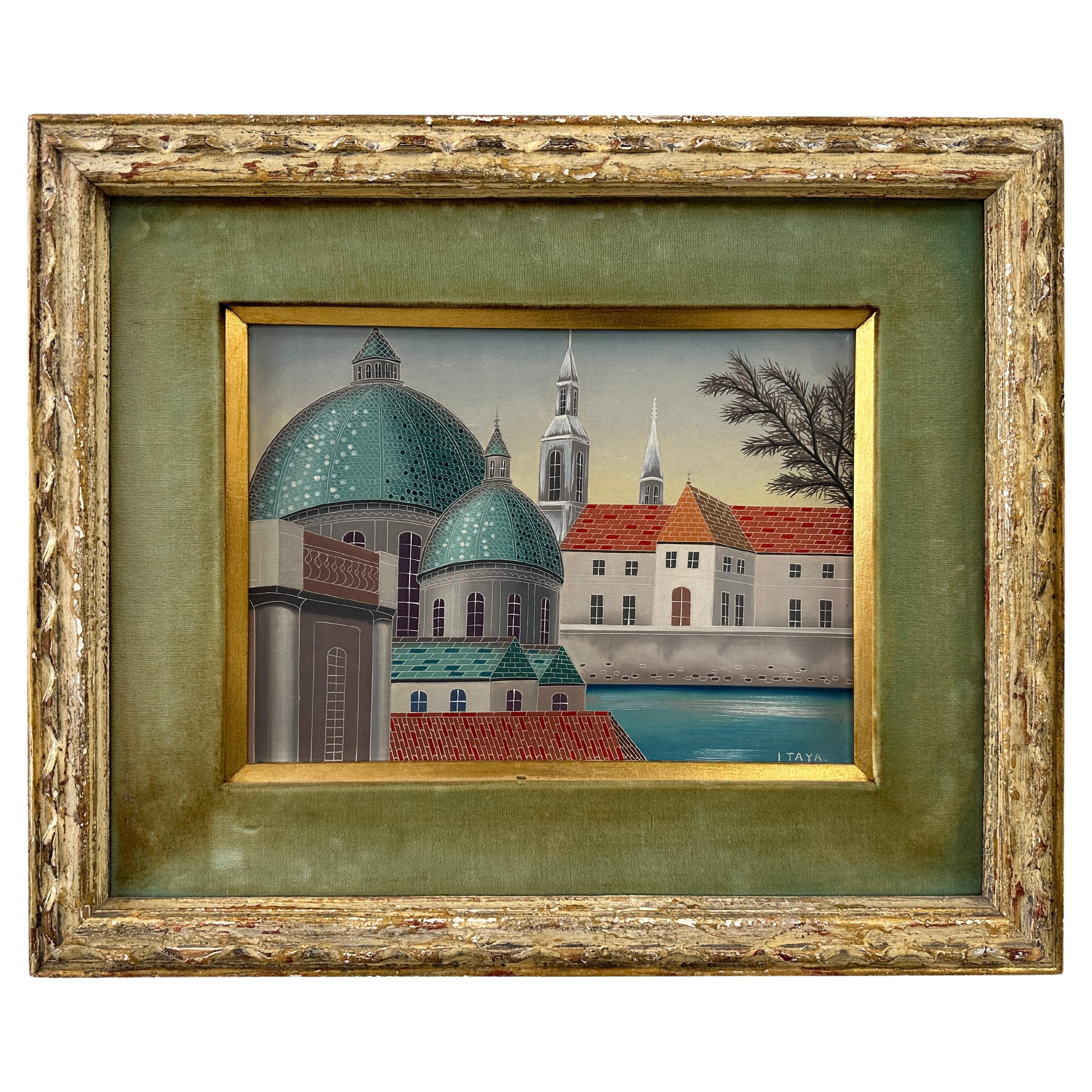 Foussa Itaya Surreal City Scene For Sale
