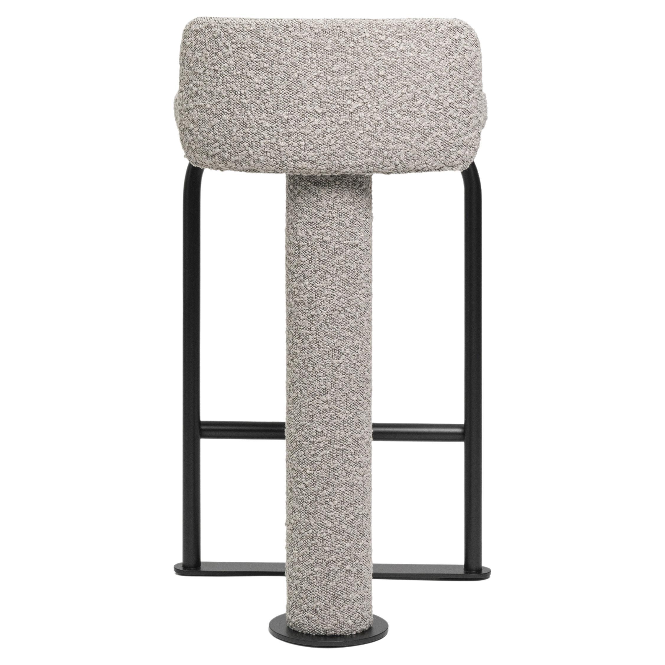  Tabouret de comptoir ou de bar en tissu bouclé