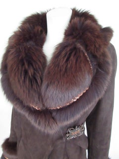 Fox Fur Shearling Leather Jacket
