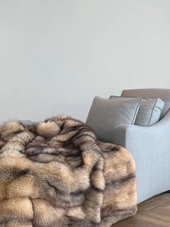 Fox Fur Throw, Silk Lined