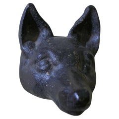 Fox Head Doorstop, Cast Iron Door Stop  A Beautiful Cast-Iron Doorstop