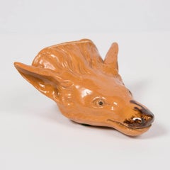 Fox Head Stirrup Cup Style of Ralph Wood Deaccession of Colonial Williamsburg