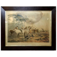 Fox Hunting "The Death" Lithograph by Artist J. F. Herring