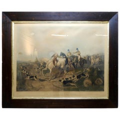 Fox Hunting "The Find" Lithograph by Artist J. R. Herring