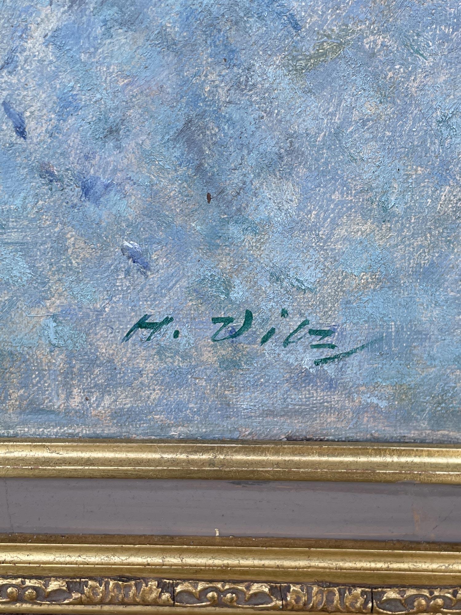 Pintura Zorro en la nieve - óleo sobre lienzo - años 40 en Bueno estado para la venta en Vo', Veneto