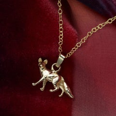 Fox Pendant in Solid 9K Gold