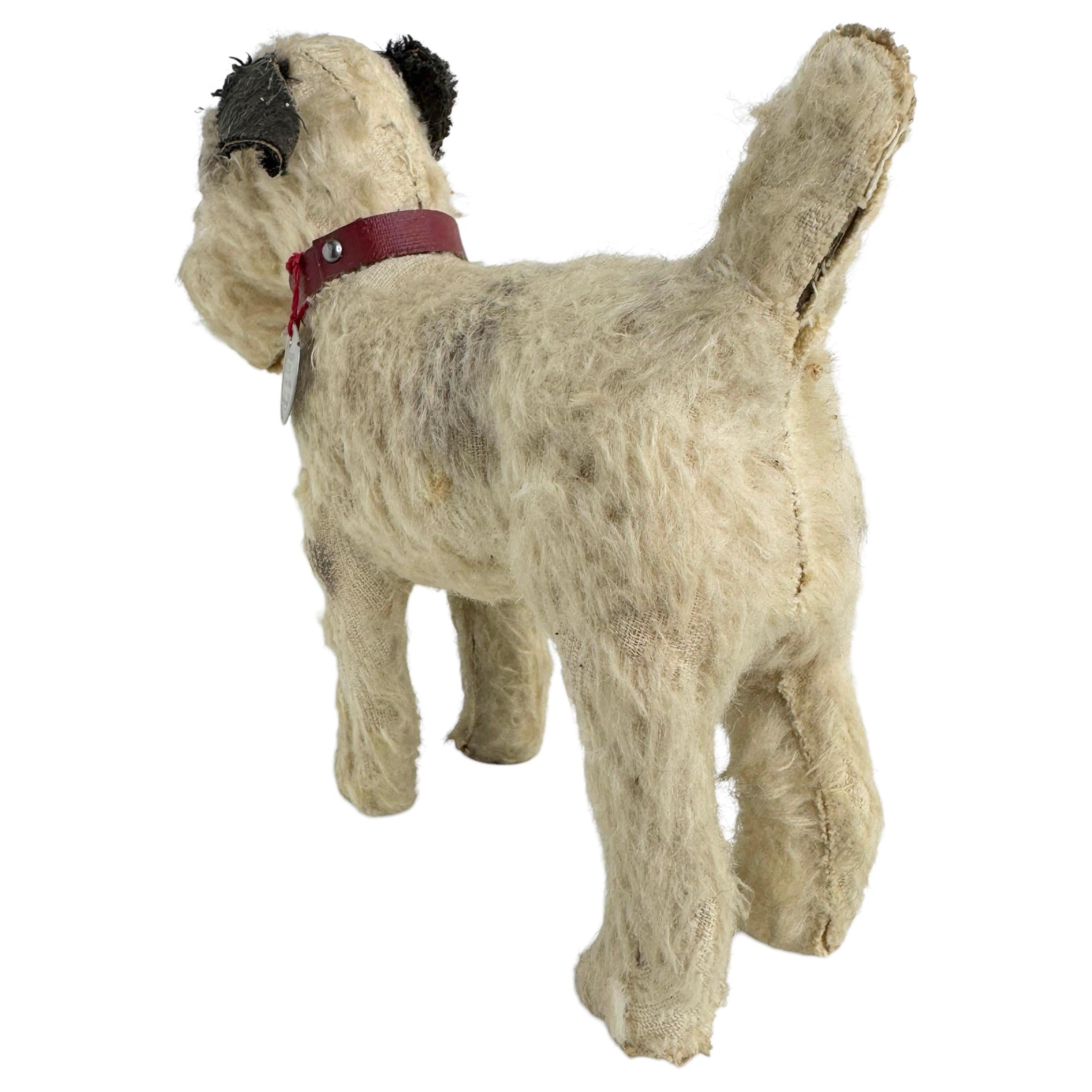 Fox Terrier Mohair Composition Candy Container by Suchard Company, German, 1930s For Sale 1