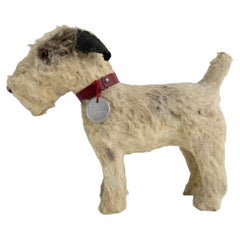 Porte-bonbonbons en mohair Fox Terrier de la société Suchard, allemande, années 1930