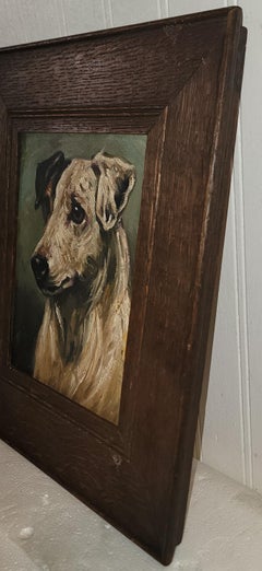 Fox Terrier Oil Painting