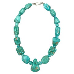 Fox Turquoise Beaded Necklace by Bruce Eckhardt