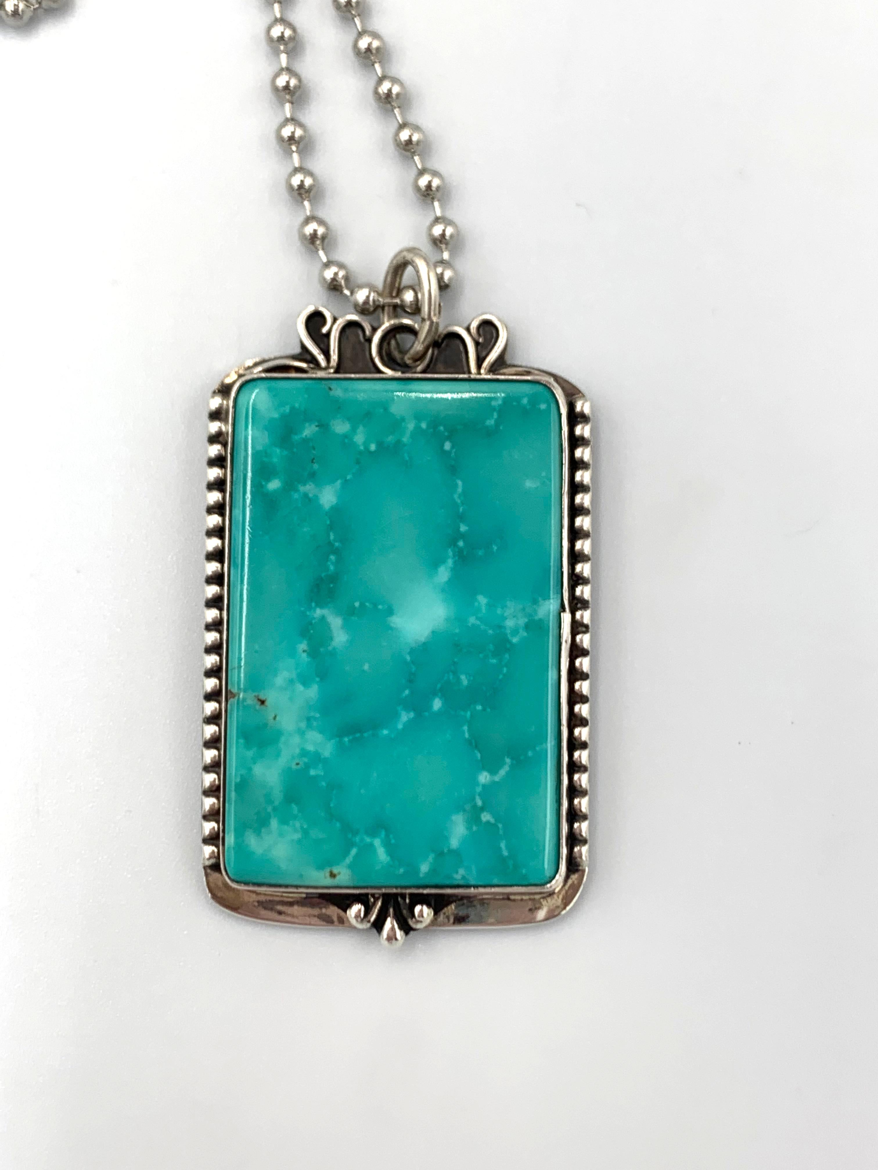 Pendentif en turquoise pour chien. La turquoise de 1 1/2