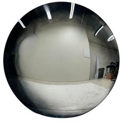 Miroir mural convexe avec cadre patiné, 100 cm