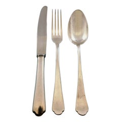 Foxhead Hungarian 800 Silver Flatware Set Service 18 Pieces Dinner Size
