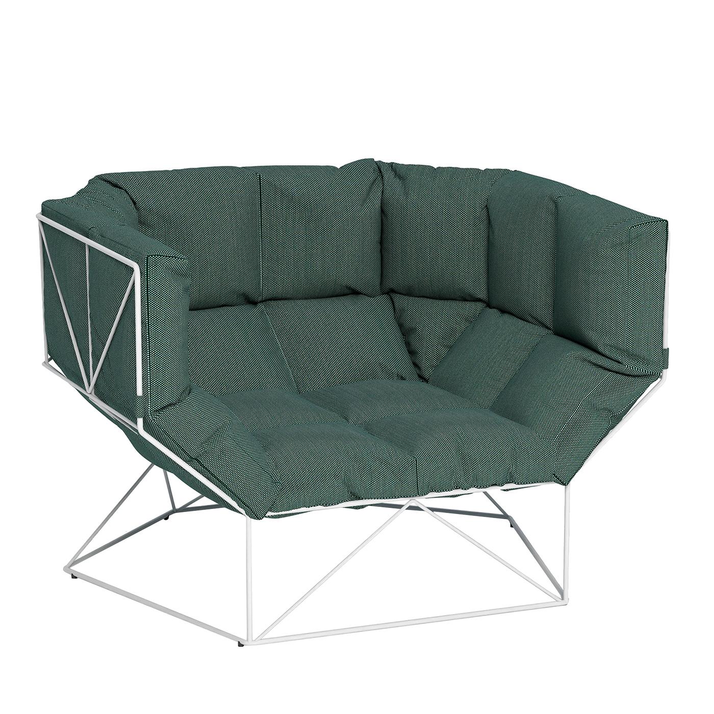 Foxhole 120 Alpine Green Armchair by Nathan Yong