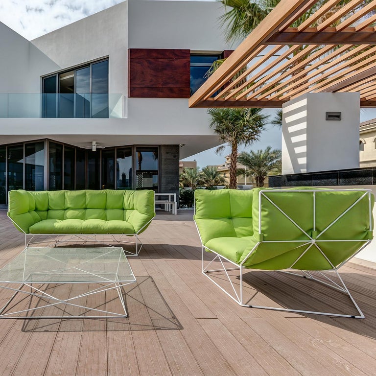 Foxhole 120 Green Outdoor Armchair by Nathan Yong For Sale at 1stDibs