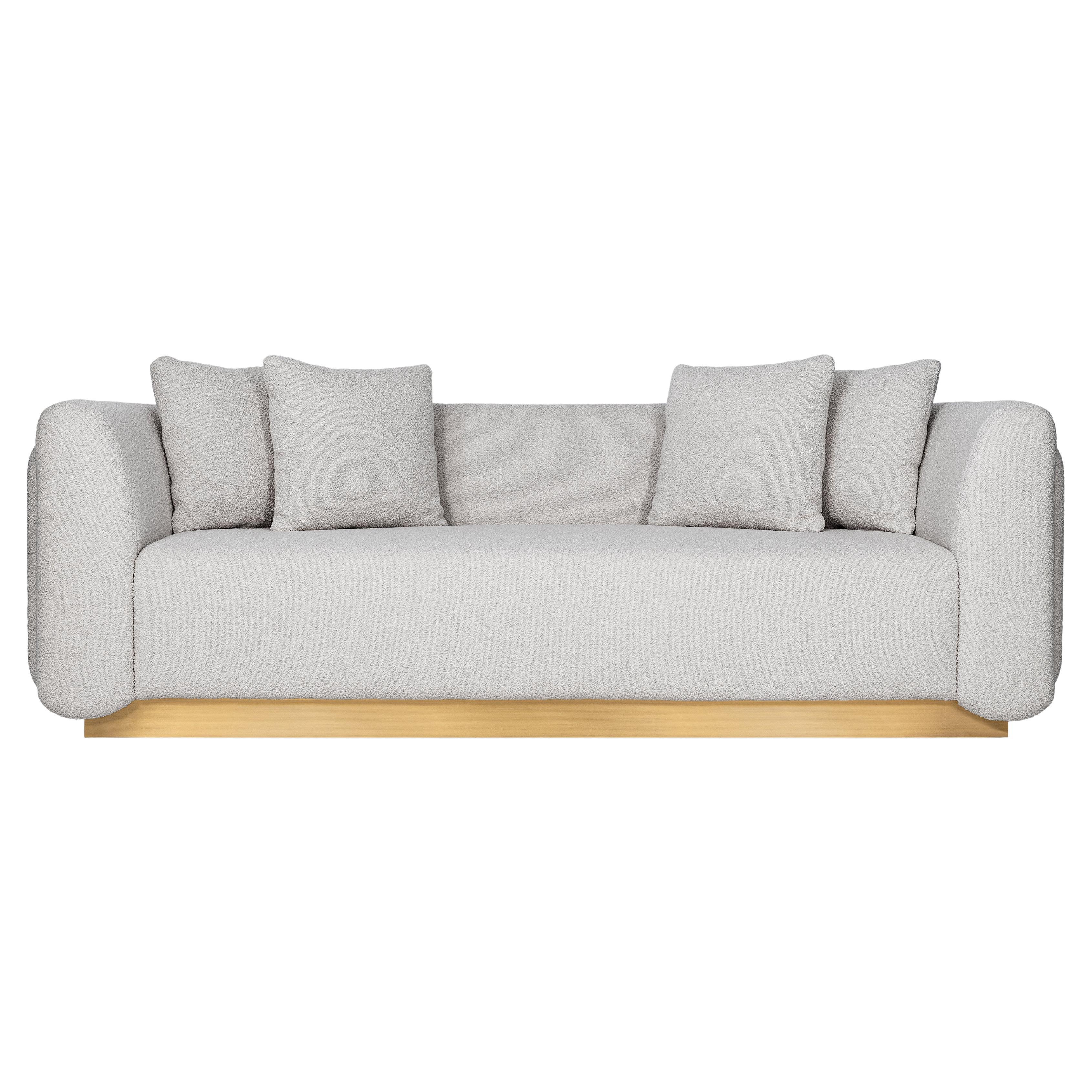 Foz 3 Seat Sofa, Woollen & Brass, InsidherLand by Joana Santos Barbosa