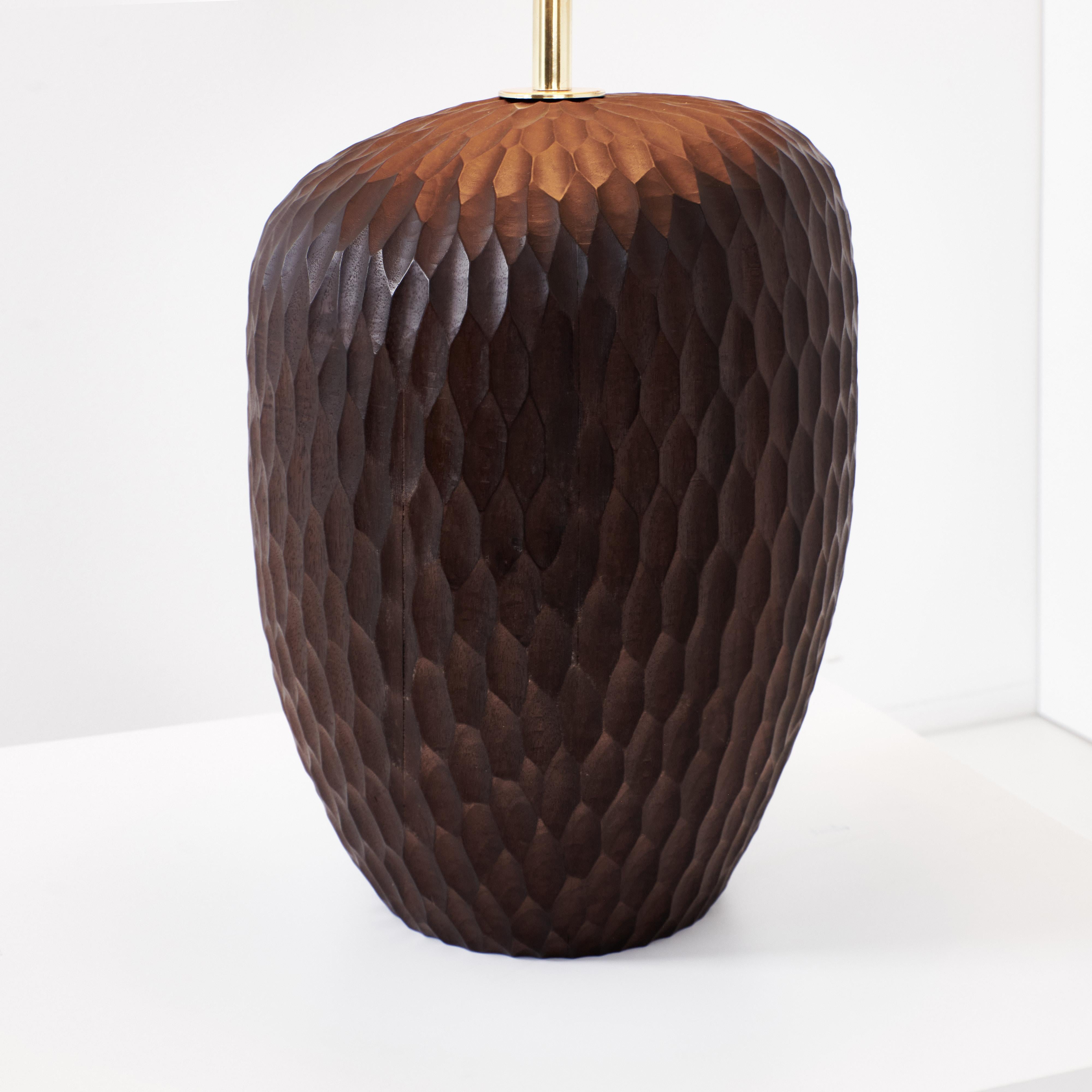 Contemporary Foz Table Light (large) in walnut For Sale
