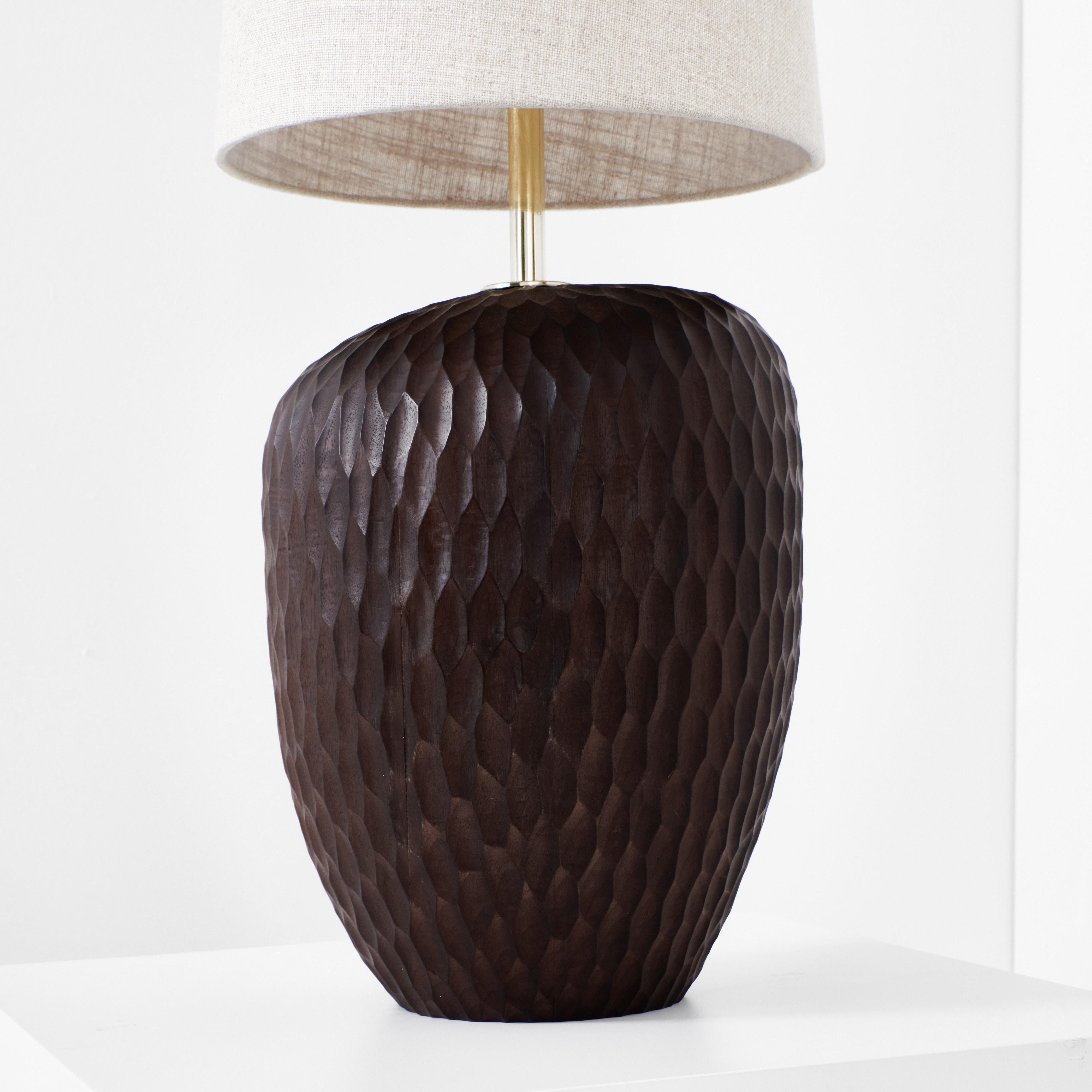 Ceramic Foz Table Light (large) in walnut For Sale