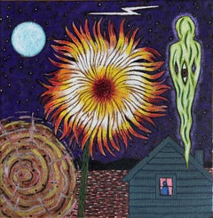 Daisy at night with Spirit and explosion 