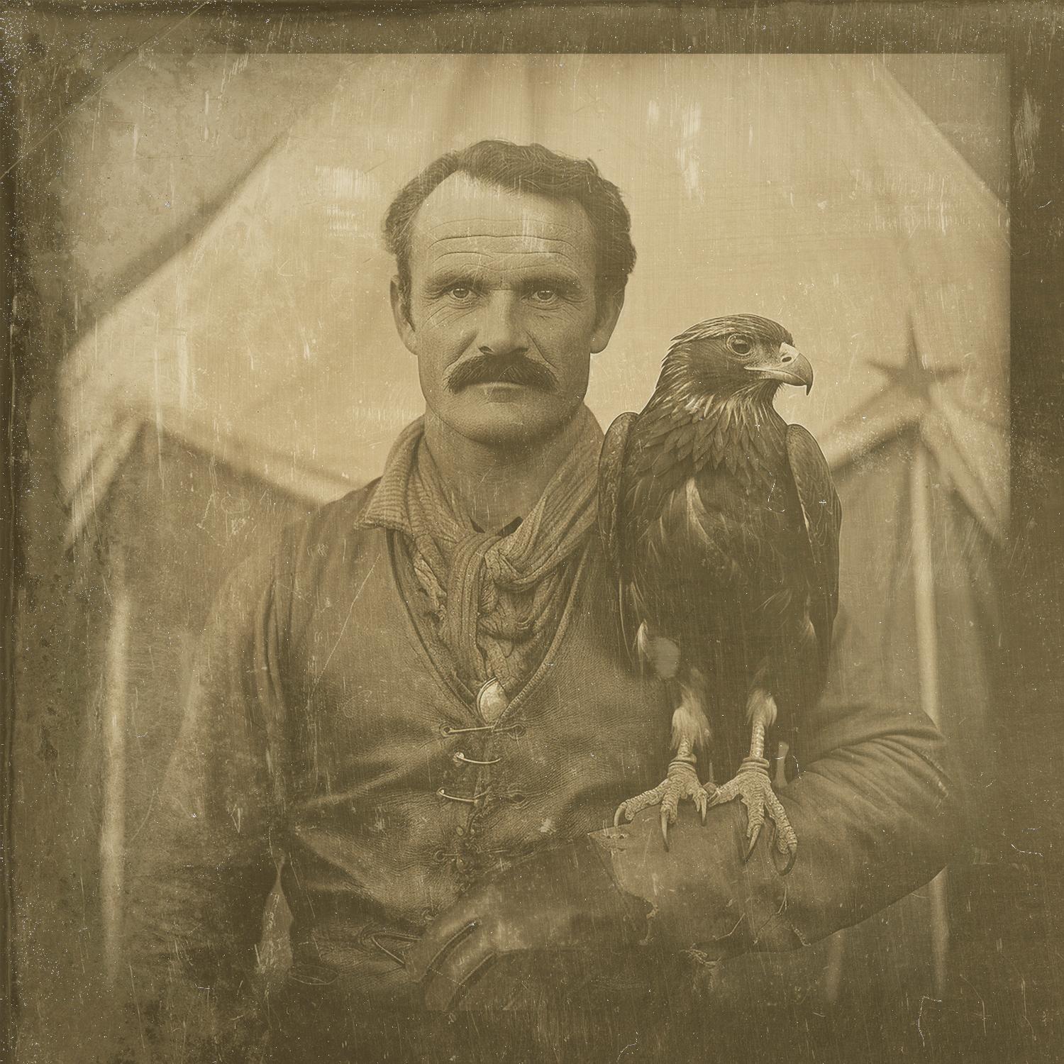 Bird Master  circus series exotic daguerreotype reproduction - Photograph by FPA Francis Pavy Artist