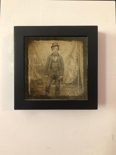 Used Carnival worker -exotic daguerreotype reproduction Framed