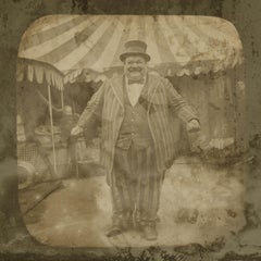 Circus Fatman -exotic daguerreotype reproduction Framed