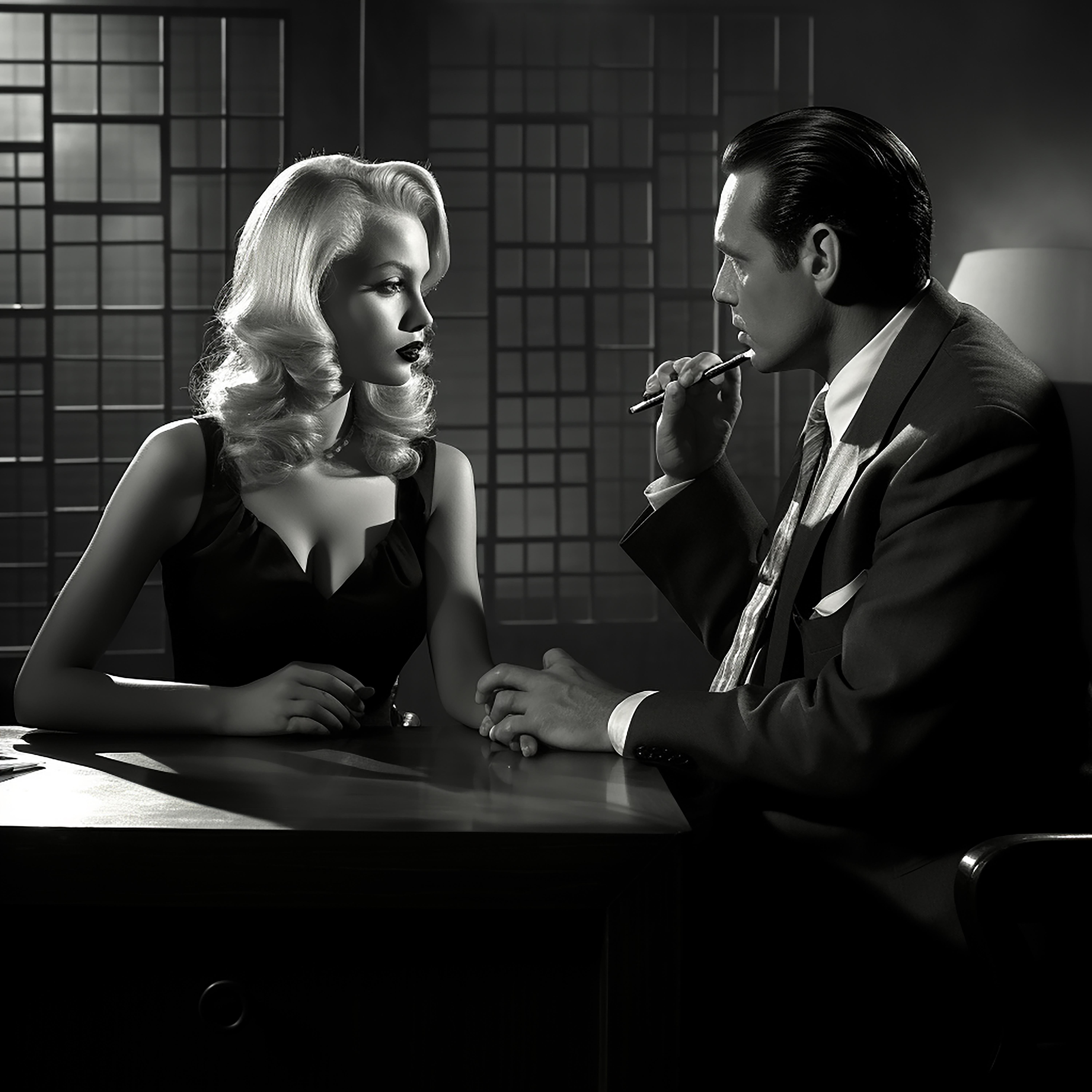 FIlm Noir Discussion on the Sound stage -