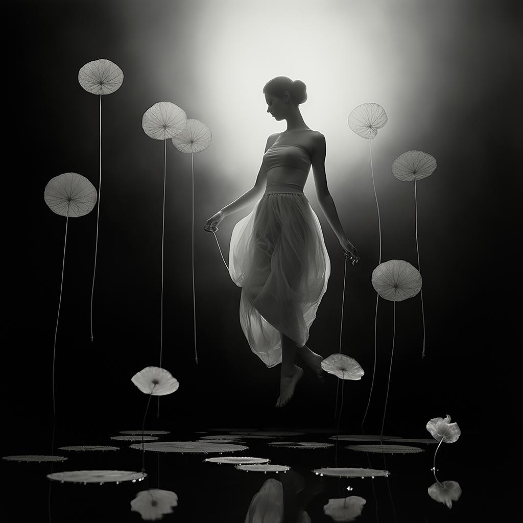 FPA Francis Pavy Artist Figurative Photograph - Floating Woman -- Film Noir 