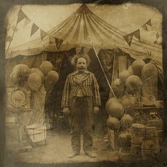 Used HEAD CLOWN -- circus series  enchanting exotic daguerreotype reproduction 