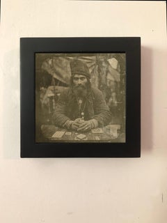 Ivan the Card Reader -enchanting exotic daguerreotype reproduction Framed 