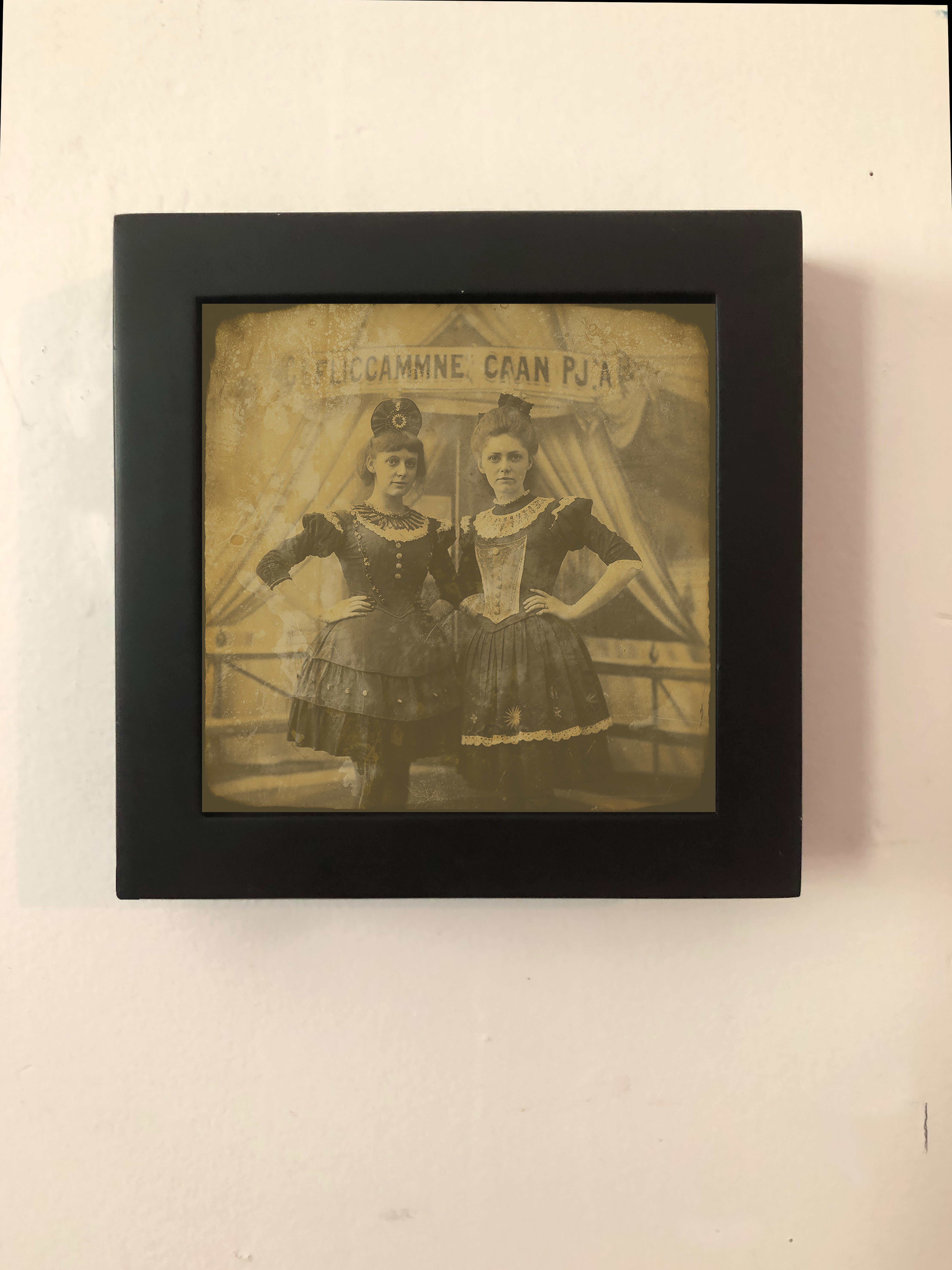 The Trapeze Sisters circus series enchanting exotic daguerreotype reproduction  - Photograph by FPA Francis Pavy Artist