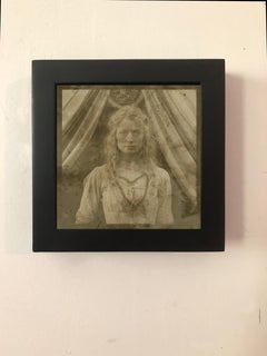Viking woman -Shield maiden- exotic daguerreotype reproduction Framed