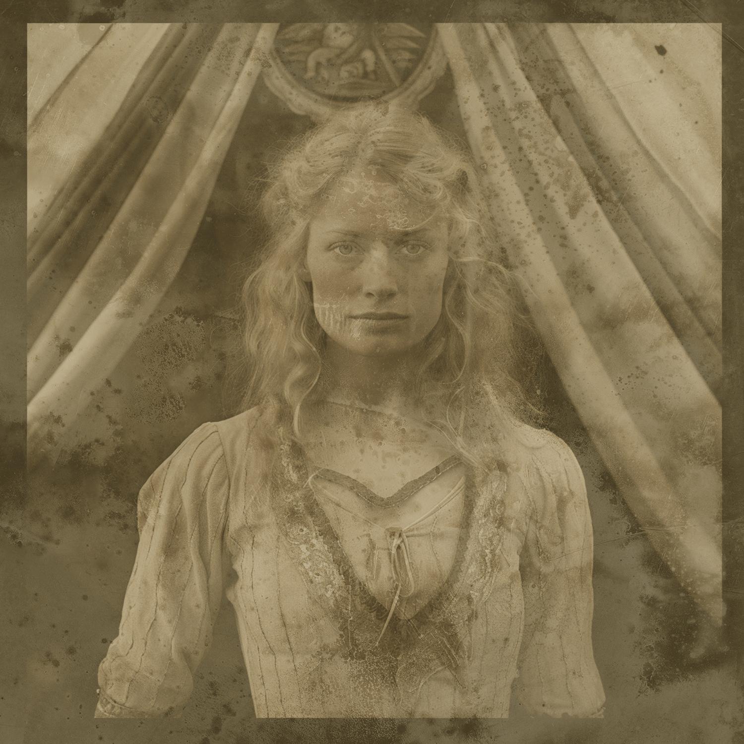 FPA Francis Pavy Artist Figurative Photograph – Viking woman -Shield Maiden- exotische Daguerreotypie-Reproduktion, gerahmt
