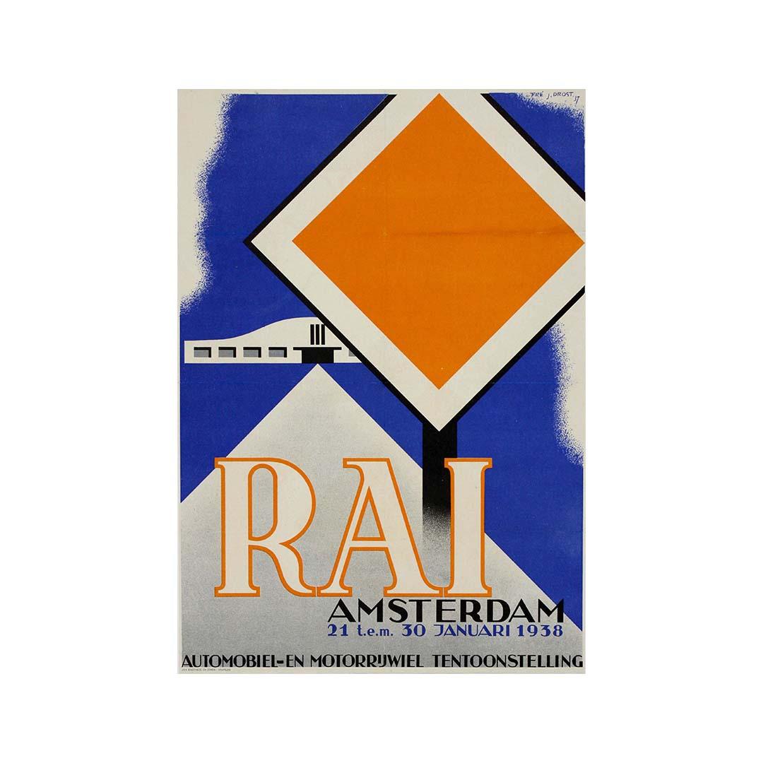 1938 original advertising poster for RAI Amsterdam For Sale 2