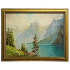 Fr. Winter- Sunrise Over the Königssee with Watzmann in the Background