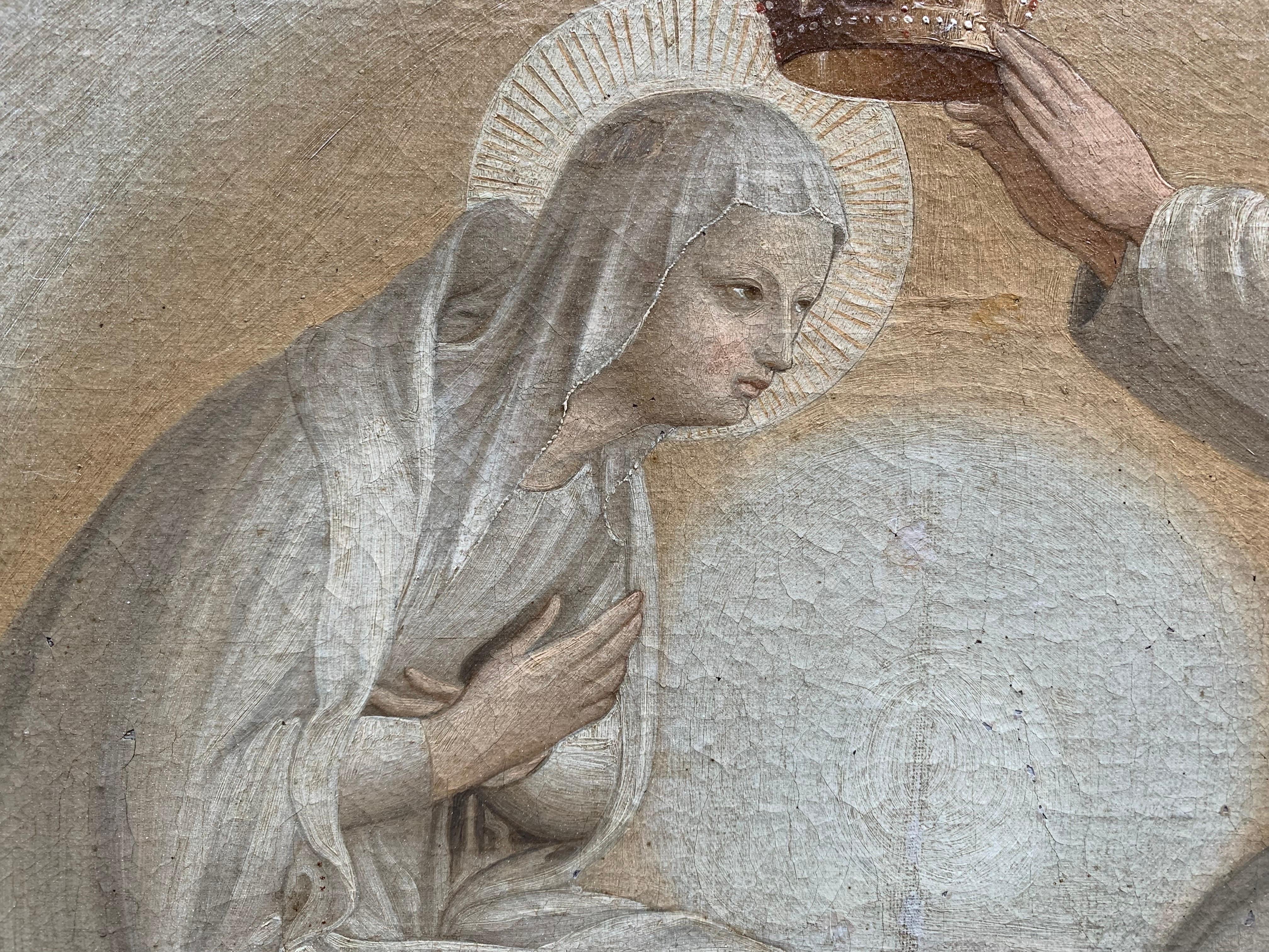 Incoronazione della Vergine, copia ottocentesca degli affreschi del Beato Angelico. - Painting di Fra Angelico