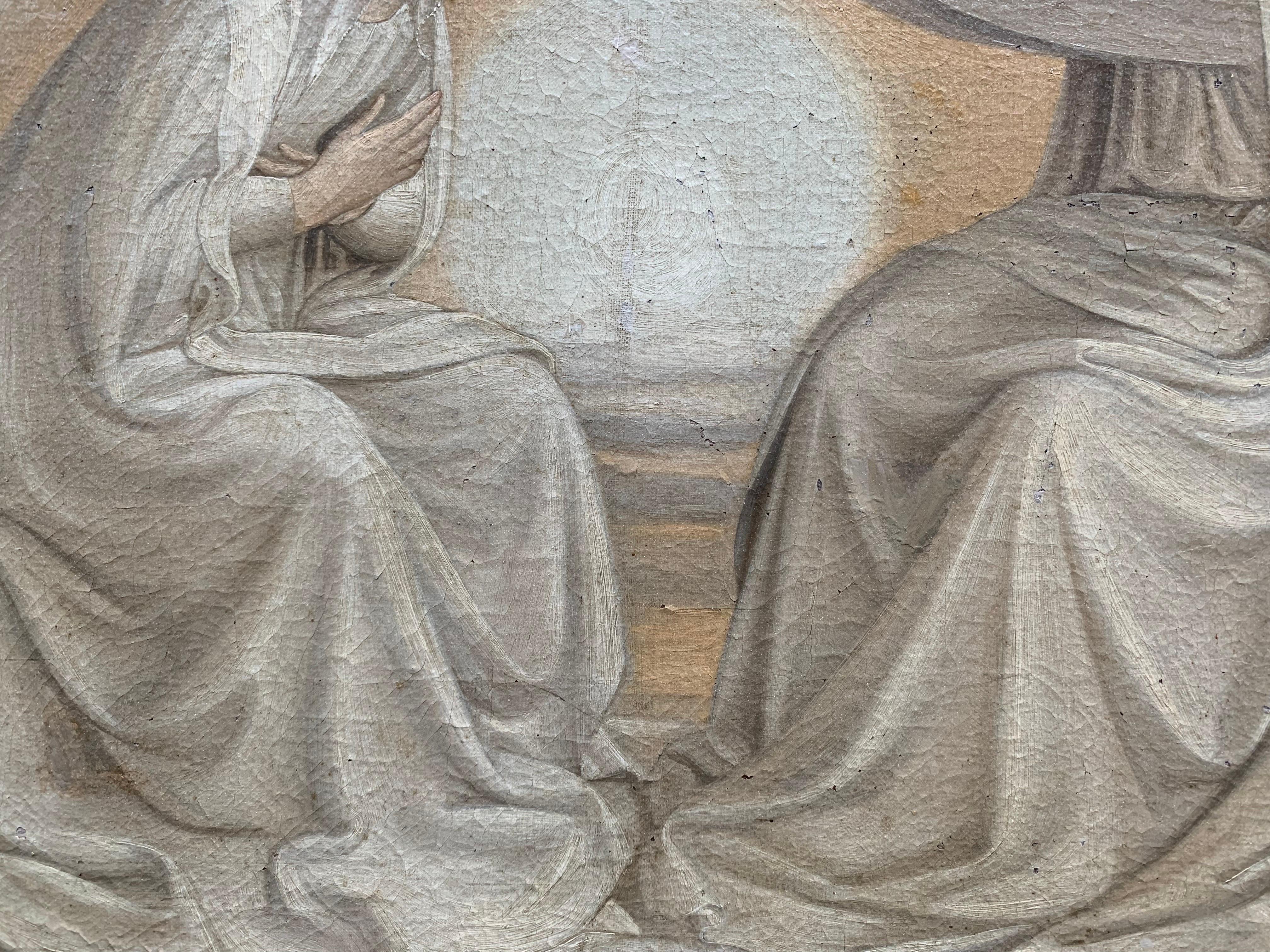Incoronazione della Vergine, copia ottocentesca degli affreschi del Beato Angelico. - Painting Rinascimento di Fra Angelico