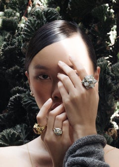 Fractal Gold Topaz Ring