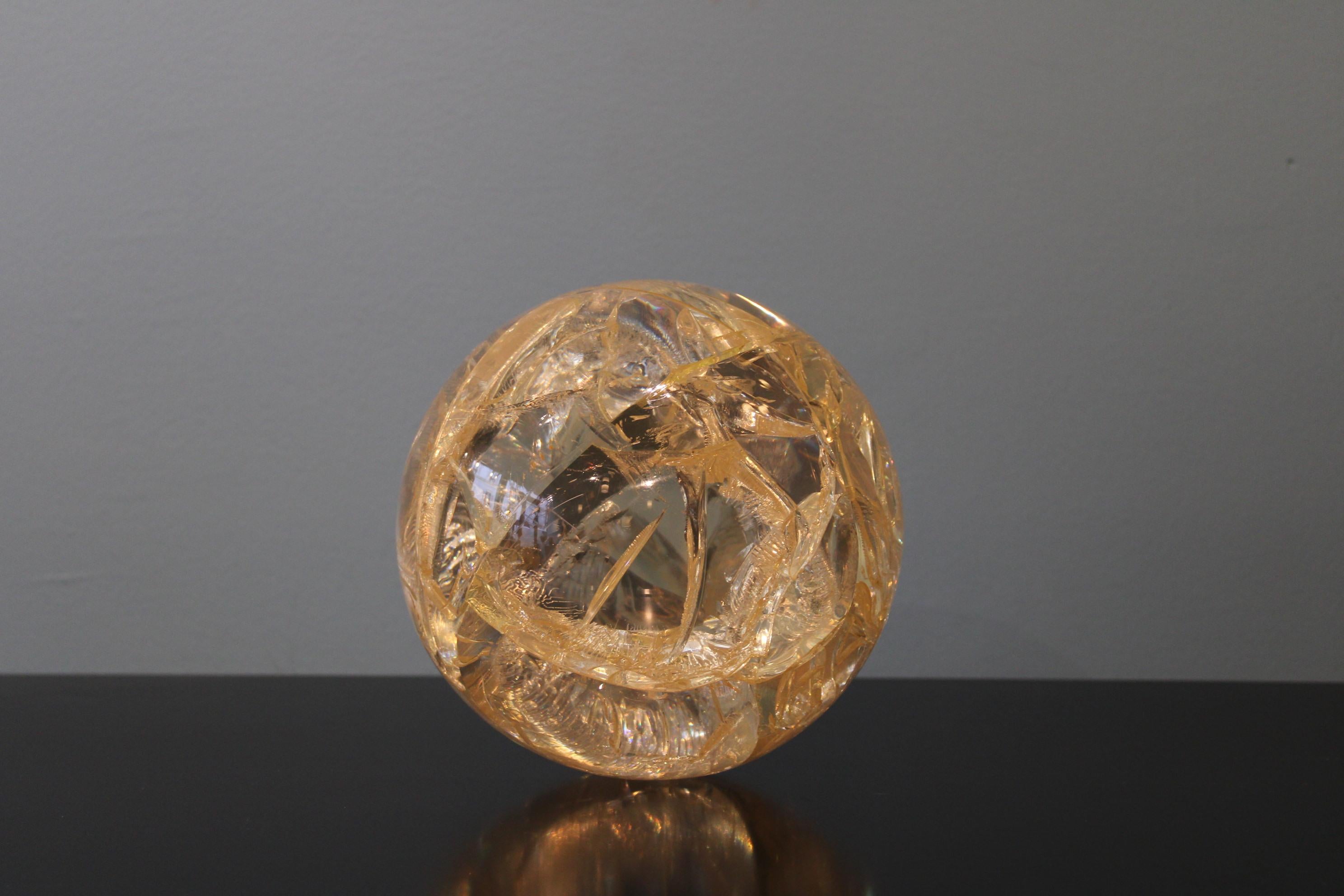 Fractal resin ball attribued to François Godebski.